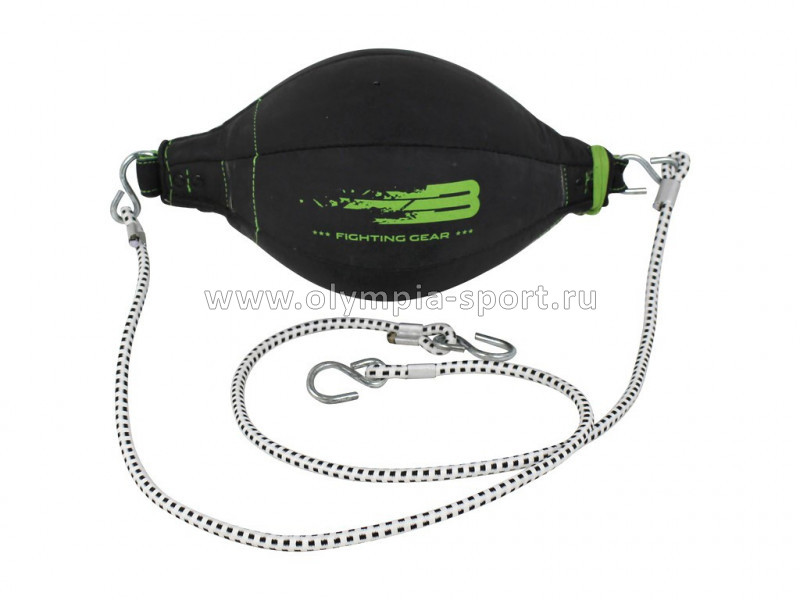 Груша на растяжках BoyBo Fire кожа черно-зеленый