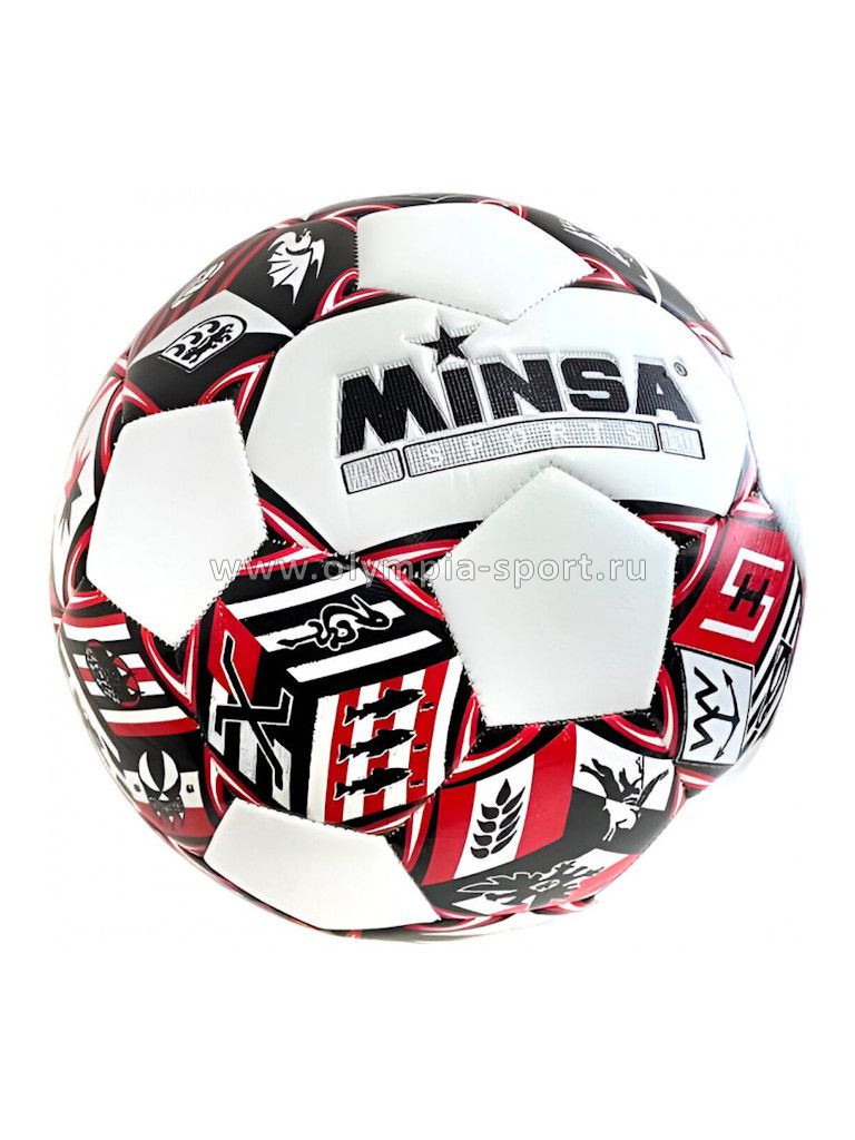 Мяч футбольный Minsa 5-7508 №5 E43219-2 ПУ (красный)