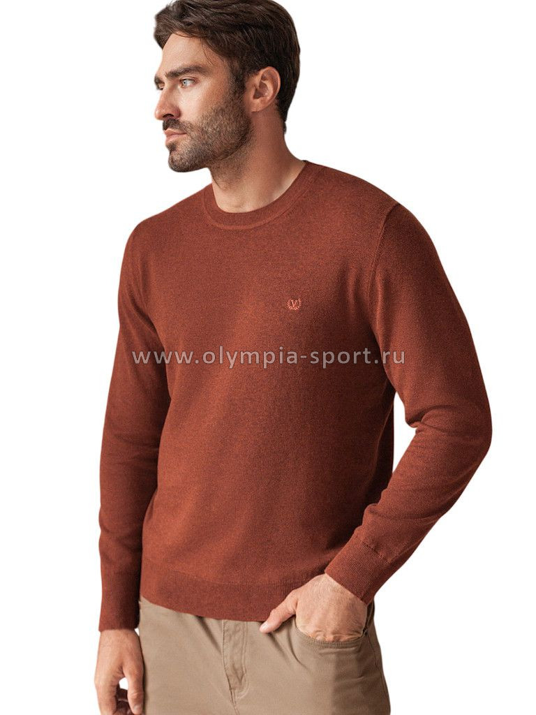 Джемпер мужской Vilatte U39.014 терракотовый меланж