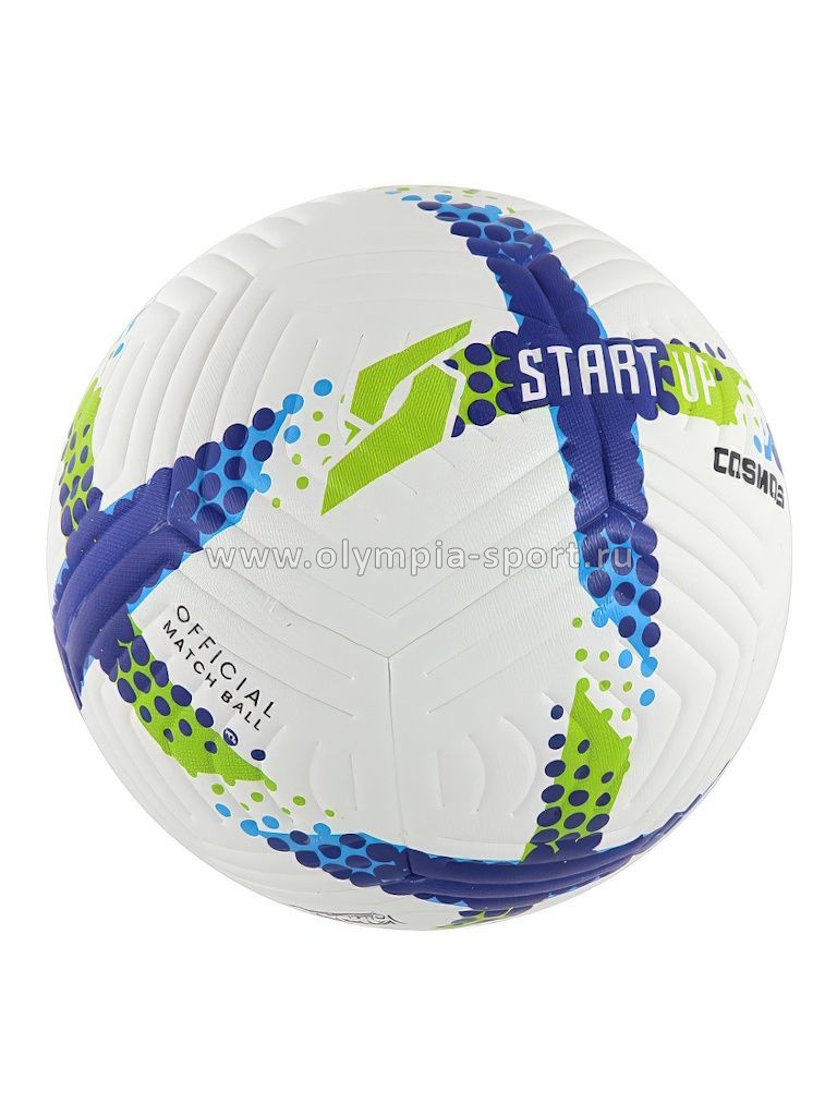 Мяч футбольный Start Up Cosmos, ПУ, р5, Blue Lime