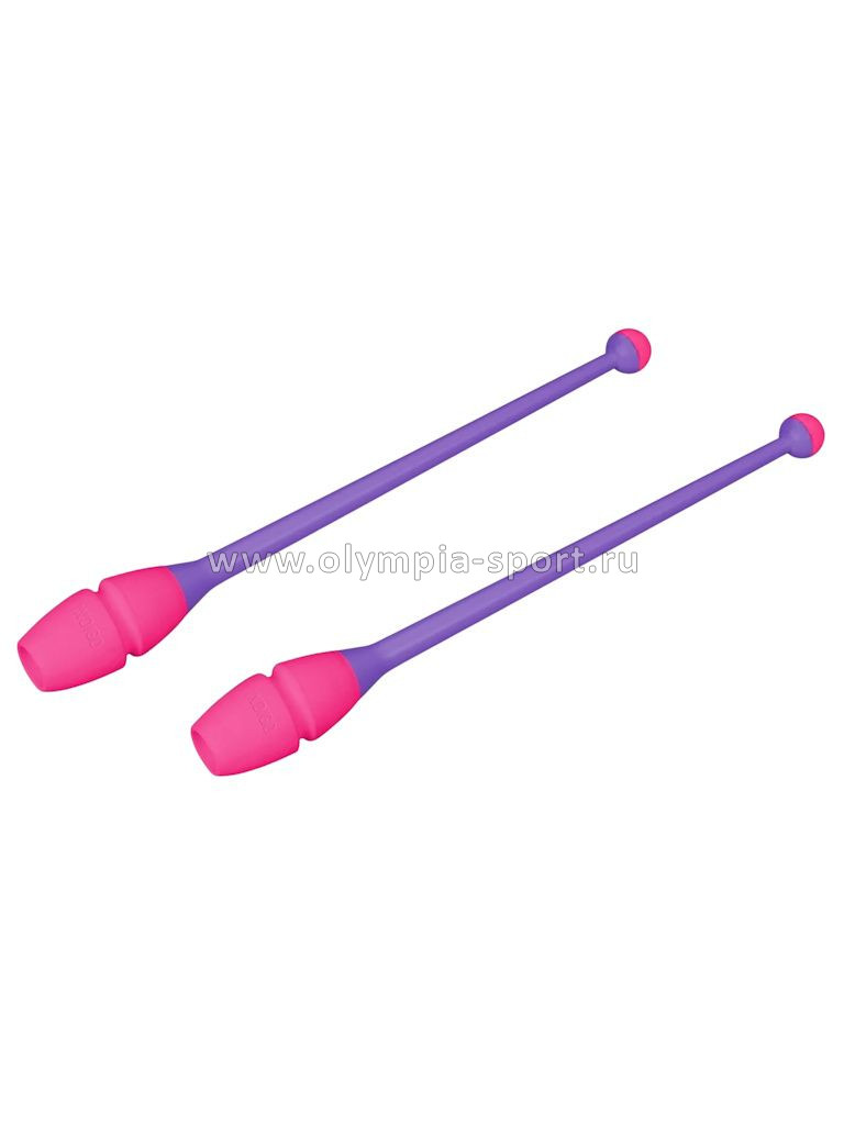 Булавы для х/г Indigo (пластик, ТЭП), L-41см (цв.фиолетовый/розовый)